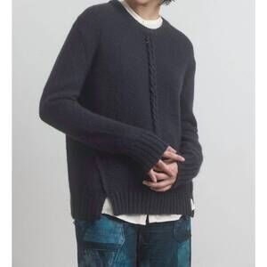 NEW M.PATMOS mies cable pullover in coal